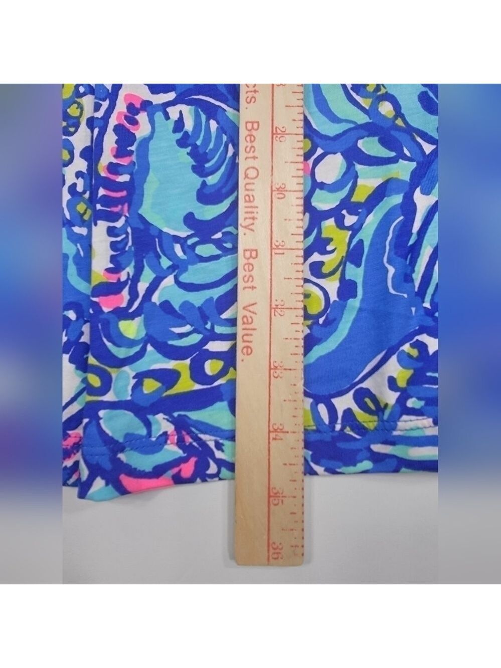 NEW Lilly Pulitzer Amina Dress Brilliant Blue Ceviche Reduced Sleeveless Pima S - Picture 11 of 11